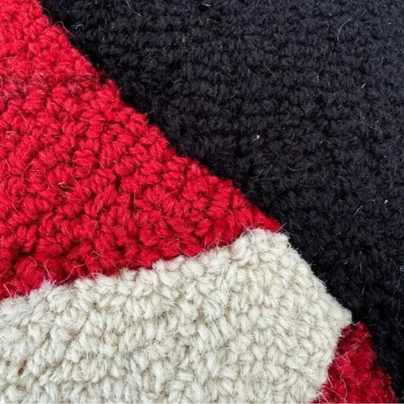 Chandler Four Corners Wool Laura Megroz 2009 Sweet Snowman Pillow 18”x18” Black - Picture 3 of 9